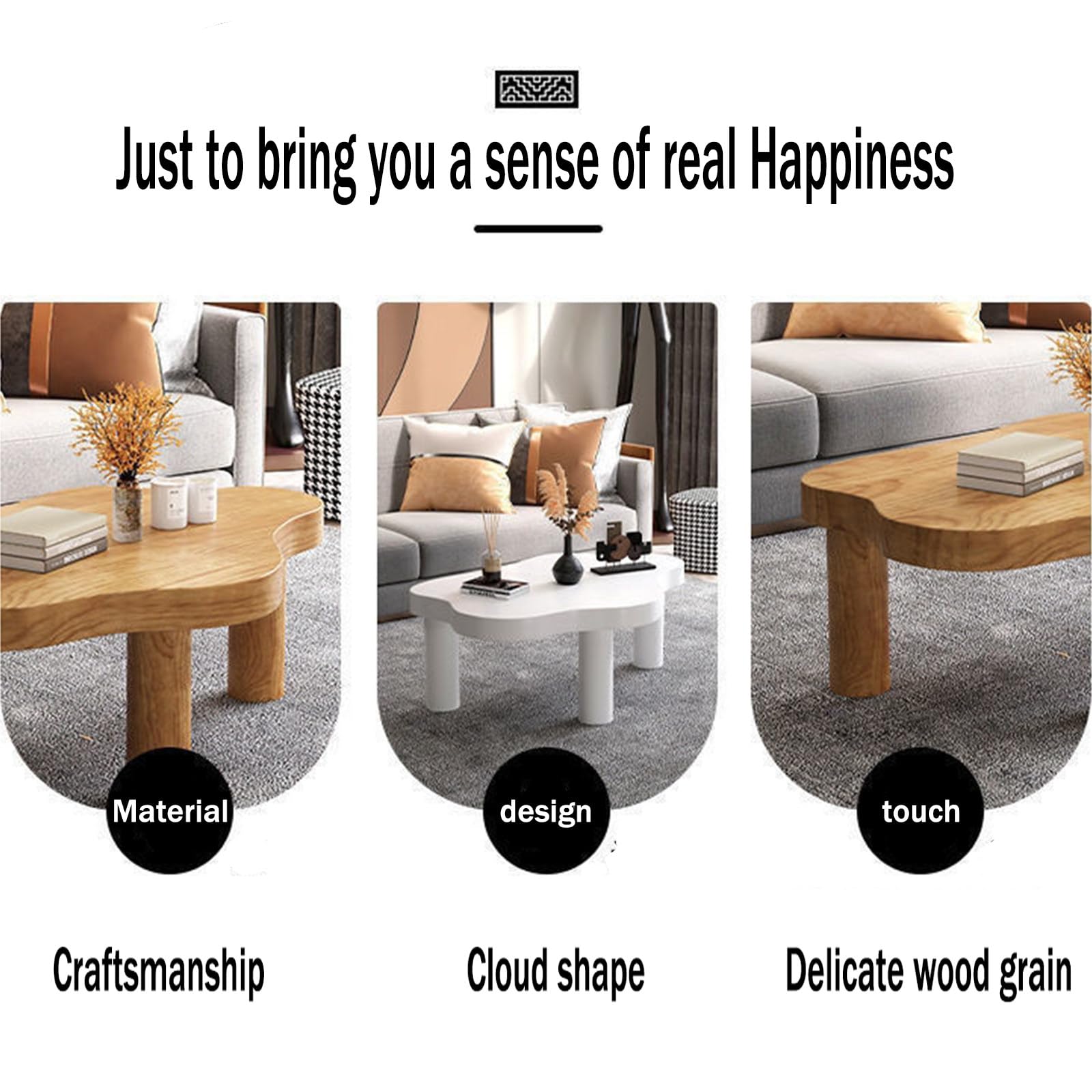 Amazon｜コーヒーテーブルクラウドコーヒーテーブル無垢材センター